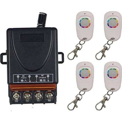 AC 110V 220 V 1CH 1CH Wireless RF Remote Control Light Switch 10A Relay Output Radio Receiver Module+Transmitter Garage Doors