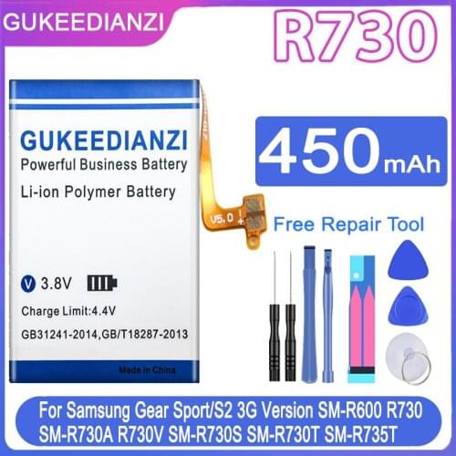 GUKEEDIANZI Replacement Battery R730 450mAh For Samsung Gear Sport/S2 3G Version SM-R600 R730 SM-R730A R730V SM-R730S SM-R730T S