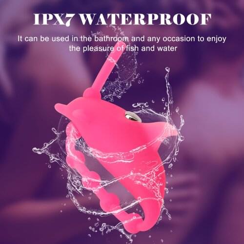 Shark Finger Ring Bibrator Lasting BEAD Cocking Clitoris Massager Masturbation Vibrating Delay Ejaculation vibe Sex Toys For man