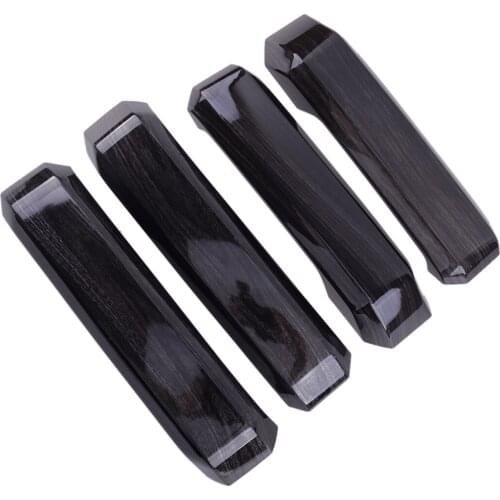 1 Set Black Car Wood Grain Inner Interior Door Handle Covers Trims ABS Fit For Ford F150 2015 2016 2017 2018 2019