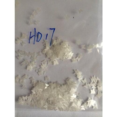 White Color Solvent resistant Glitter Butterfly Shape for Nail Art Decorations