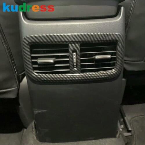 For Mazda CX30 CX-30 2020 2021 2022 Steel Carbon Fiber Rear Air Condition Vent AC Outlet Cover Trim Car Interior Accessories