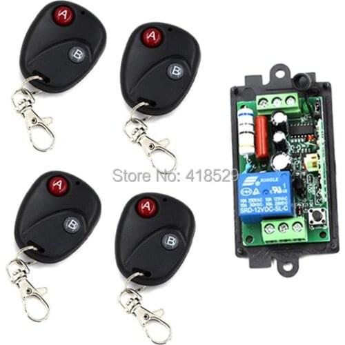 Home Wireless RF Switch Remote Control,AC110V 220V 1 CH 1CH Switch System,315/433 MHZ Transmitter And Receiver SKU: 5069
