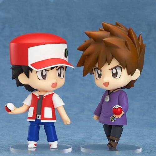 Pokemon Action Anime Figures Ash Ketchum Mew Blue Oak Toys #612 Cute Toy Model Collectible Figma Pocket Monster Brinquedos Doll