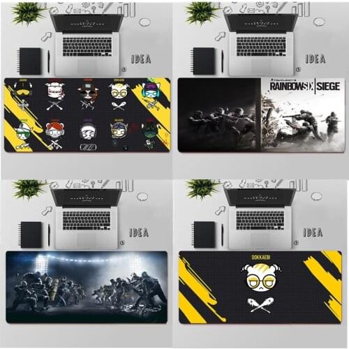 Gaming Mouse Pad Large Mouse Pad PC Gamer Computer Mouse Mat Big Mousepad Keyboard Desk Mat Rainbow Six Siege XXL Mause Pad