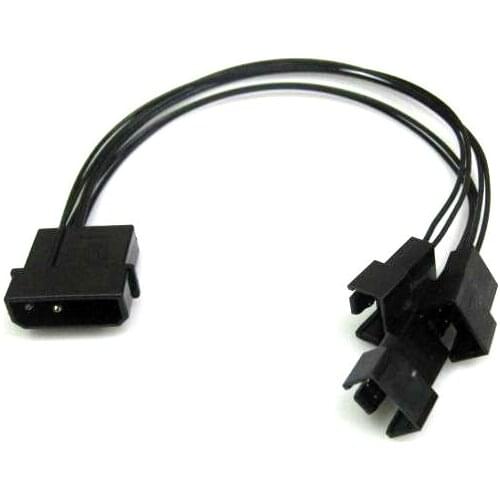 Power 4P molex to fan 4Pin interface / 3 Female Splitter 1 to 3 / Fan extension cable