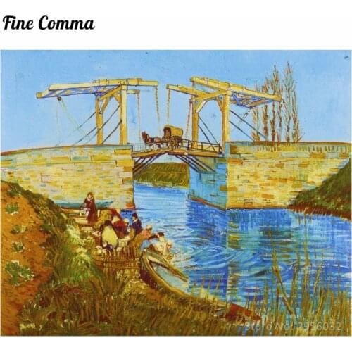 The Langlois Bridge at Arles by Vincent van Gogh Hand painted Oil Painting Reproduction Replica Wall Art Canvas Painting Repro