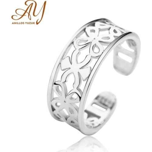 Anillos Yuzuk 925 Sterling Sliver Engagement Hollow Out Rings For Women Fine Jewelry Femme Christmas Gift Bague Open Size