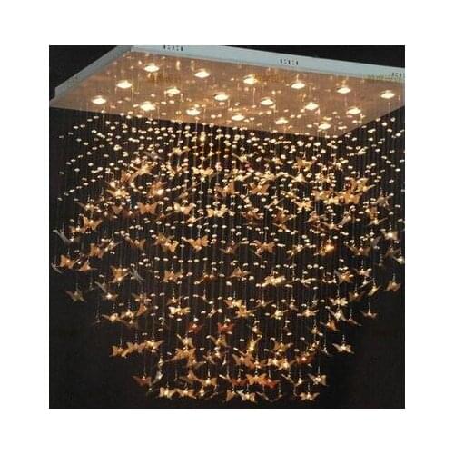 Chandelier American hotel project Crystal lamp Butterfly lamp stainless steel living room dining room bedroom porch front desk d