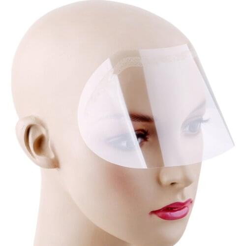 50Pcs/Set Hair Salon Hairspray Masks Cutting Coloring Face Protecting Barber Supplies Disposable Transparent Plastic Face Shield