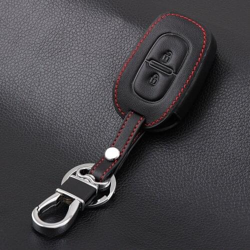 Car key Leather cover set for Renault scenic master megane duster logan clio captur laguna fluence 2016 remote Protect shell