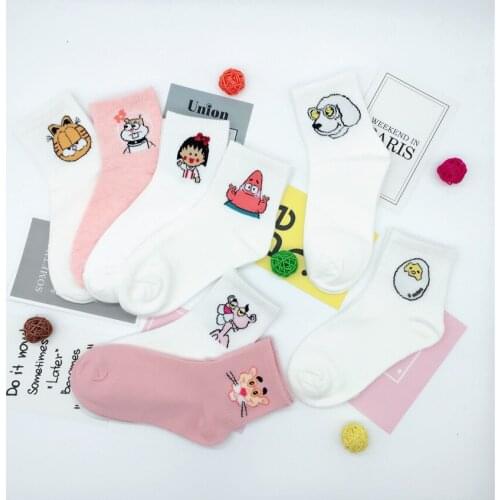 2021 New Sale Womens Fashion Casual Socks 1 Pair Hot Sale Cartoon Socks Japanese Style Socks EU 35-43 Size Drop Shipping