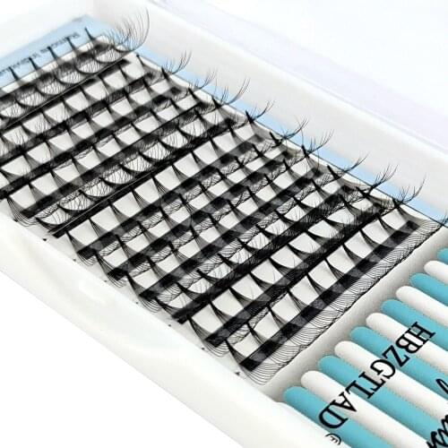 2019 NEW pink Color False Eyelash 3D Russian Volume Eyelashes Extension Pre made Fans Lash Eyelash Individual Extensions