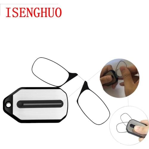 Mini Keychain Reading Glasses Women Nose Clip On Thin Foldable Folding Diopter Glasses Men 1 1.5 2 Optics Eyeglasses Male