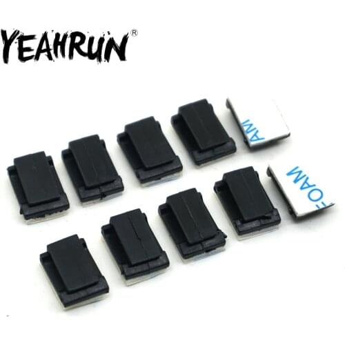 YEAHRUN 10Pcs Plastic Wire Fixed Clip Car Wire Cord Cable Holder for Axial SCX10 Traxxas TRX-4 1/10 RC Crawler Car Accessories