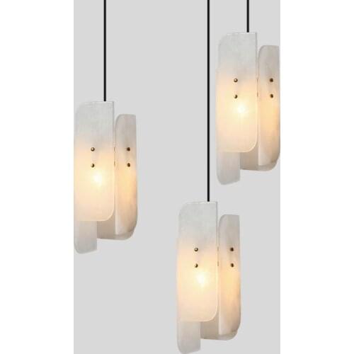 Postmodern LED Pendant Lights For Apartment Bedroom Restaurant Contracted Creative Marble Single Head Corridor Decor Luminaire