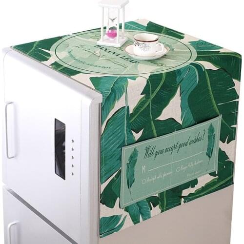Single-door Refrigerator Towel Cotton and Linen Storage Bag Multi-purpose Modern Simple Printed Dust Cover