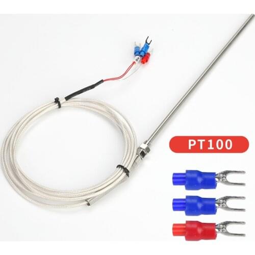Most ideal stainless steel thread M8 PT100 temperature sensor thermal resistance 1M 2M 5M for industry temperature Controller