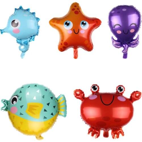 Ocean world Theme decoration sea animal foil balloons Birthday Party Anniversary Kids Birthday Favors Decor kid toys Supplies