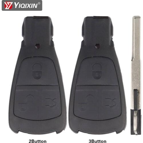 YIQIXIN Old Style For Benz For Mercedes C180 1998-2004 W202 ML320 Remote Car Key Shell Case Fob Emergency Insert Small 3 Button