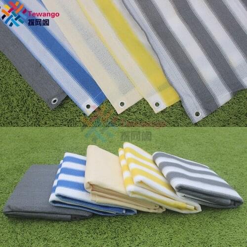 Tewango Outdoor Balcony Porch Shade Sail Striped Privacy Screen Net Fence Gardeneer Blind UV Protective Safety Net 180gsm