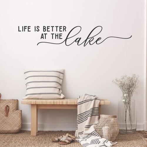 Life is better at the Lake Vinyl Wall Decal Beach House Wall Decor Removable Wall Sticker Lake House Decor Cabin home Decor G427