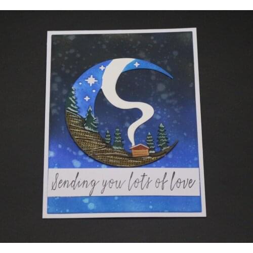 ZhuoAng Beautiful moon Cutting Mold DIY Scrapbook Album Decoration Supplies Clear Stamp DIY Paper Card