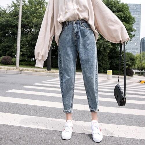 Wide Leg Ankle Length Winter Thin Pants Woman Jeans Velvet Thickening Harem Pants Loose Mid Waist