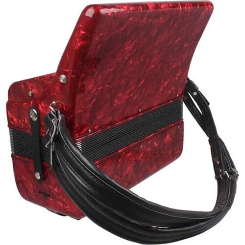 1 Pair Adjustable PU Leather Accordion Straps Comfortable Shoulder Arm Straps Belt for 16-120 Bass Accordions 3 Colors