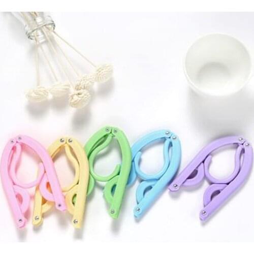 10pcs/lot Portable Folding Hanger Multifunction Magic Clothes Plastic Hangers Lightweight Dress Drying Rack for Home and Hotel