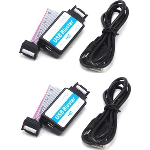 2pcs ALTERA USB Blaster ByteBlaster II CPLD FPGA Download Cable JTAG Chain Debugger