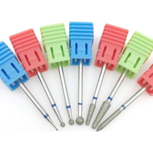 7 Type Diamond Nail Drill Bits Rotary Burr Bit Pedicure Tools Electric Nail Manicure Machine Drill Accessories Nail Mills