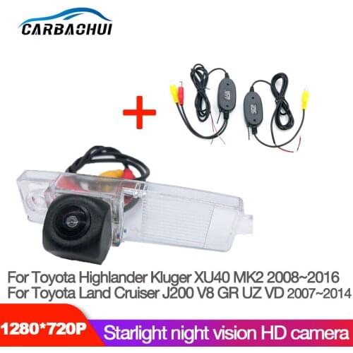 Car Night Vision Car Rear View Reverse Backup Camera For Toyota Highlander Kluger XU40 MK2 2008~2016 Waterproof high quality HD