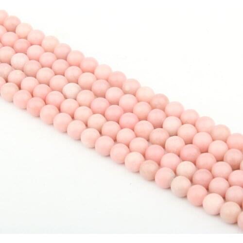 Natural Stone Bead Loose Hole Pink Opal Bead for Charms Jewelry Making DIY Necklace Bracelet Gift 4-10mm 15inch