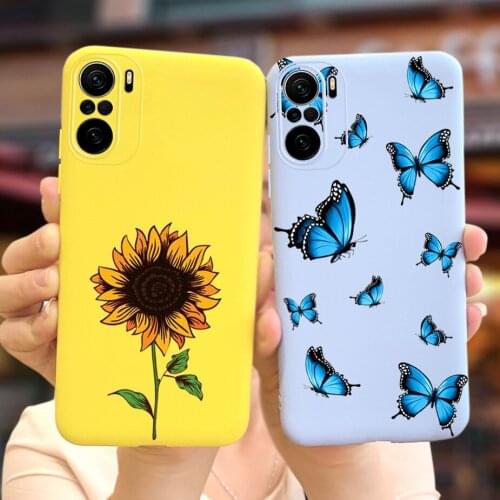 For Xiaomi Poco F3 Case Beautiful Butterfly Cover For Xiaomi Poco F3 F 3 Phone Cases Soft Silicon Fundas PocoF3 Shockproof Coque
