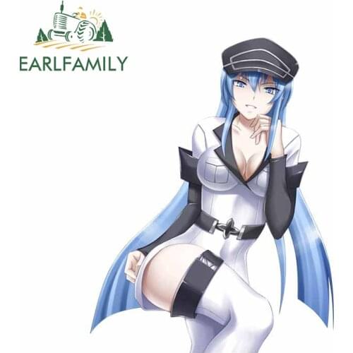 EARLFAMILY 13cm x 10cm for Akame Ga KILL Esdeath Anime Car Stickers Scratch-proof Window Body for Car Decal Vinyl Decoration
