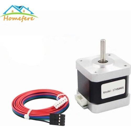 Free shipping 40mm Nema17 Stepper Motor 42 motor Nema 17 motor 42BYGH 1.7A (17HS4401) motor 4-lead for 3D printer