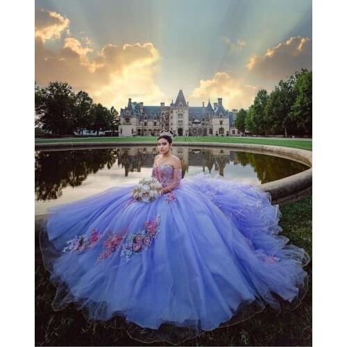 Purple Ball Gown Quinceanera Dresses 2021 Princess Sweet 16 Dresses Graduation Gowns vestidos de 15 16 anos