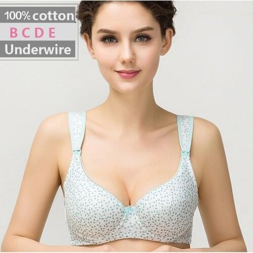 Cotton Maternity Bra Nursing Bra Feeding For Pregnant Women Plus Size B C Flower Underwear With Wire Cheap Clothes China