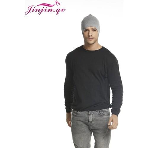 Jinjin.QC Men Knitted Caps Winter Autumn Women Skullies Beanies Double Material Cap Solid Color Simple Bonnet Hat