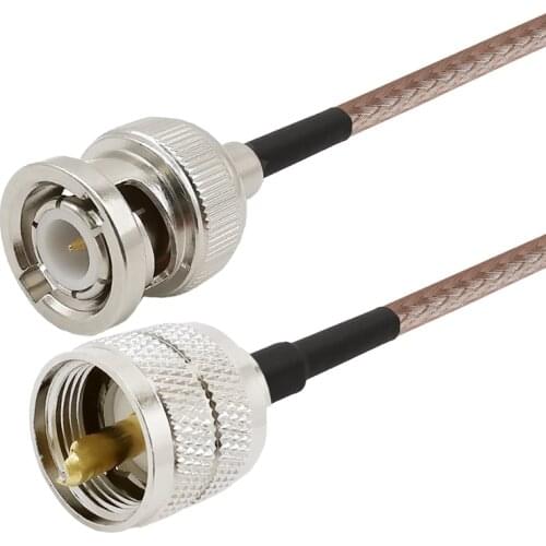 BNC to UHF CB Radio Antenna Extension Cable PL-259 UHF Male to BNC Male Plug RG316 Coax Cable for CB Antenna CB Aerial Ham Radio