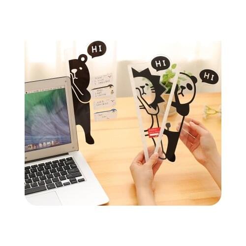Creative Adhesive Screen Monitor Memo Holder Animal Cute Cartoon Note Holder Office Desk Decorative Memo Board