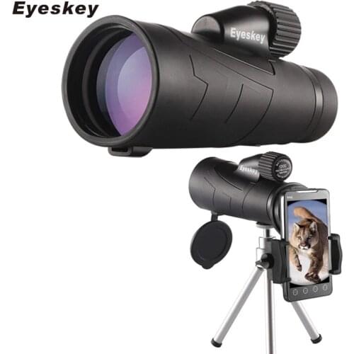 Eyeskey 10x50 12x50 High power Large Eyepiece Monocular IPX7 Waterproof BaK4 Prism Telescope for Outdoor Hunting Bird Watching