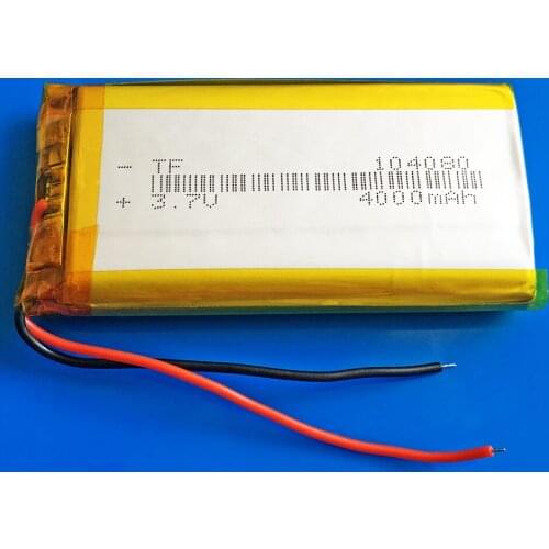 3.7V 4000mAh Polymer Lithium Li-po Rechargeable Battery 104080 For GPS PSP DVD PAD E-book tablet pc laptop power bank video game