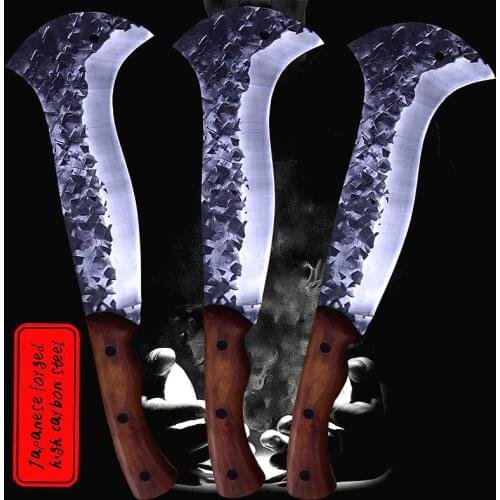Longquan handmade household woodcutter outdoor forest tree cutting blade pruning sickle agricultural knife forest machete