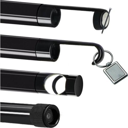 Hook Magnet Side View Mirror Set for 8mm /5.5mm Endoscope Waterproof Soft Cable Borescope Inspection Camera Black