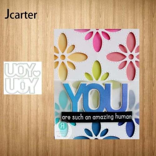 You Letters Heart Metal Cutting Dies Craft Stencil Scrapbooking Handmade Tools Make Album Paper Model Punch Blade Decor Template