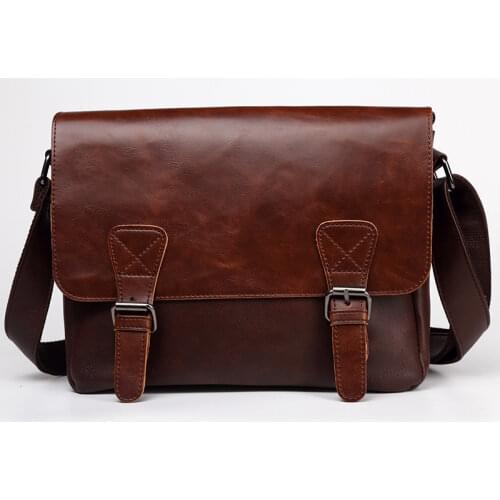 New 2021 men single shoulder bag leather retro briefcase crossbody bags messenger bags for men