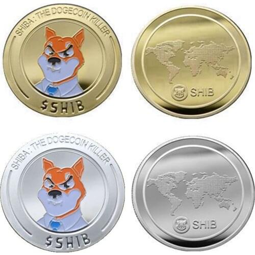 New Styles Metal Gold Plated Physical SHIBA SHIB Token Coin Crypto Souvenir Commemorative Coins Collectible Coins For Nice Gift