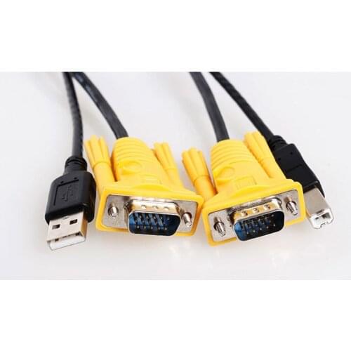 MT-VIKI Maituo Original KVM Switch Cable VGA + USB B to VGA + USB A Male to Male 1.5m 3m and 5m, 5ft 10ft 15ft